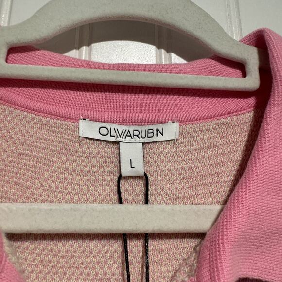 Anthropologie Olivia Rubin Macy Pastel Stripe Knit Dress Midi Length NEW Large - Picture 5 of 9